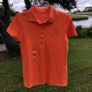 NWT IZOD Orange polo shirt Size Small